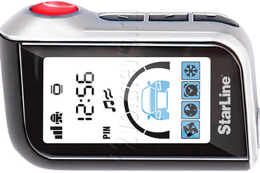 Сигнализация Старлайн А93: автозапуск – брелок с вертикальным расположением иконок