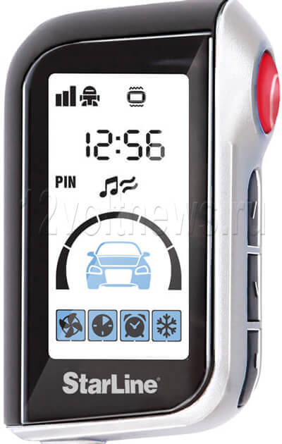 Сигнализация Старлайн А93 – брелок с вертикальным расположением иконок