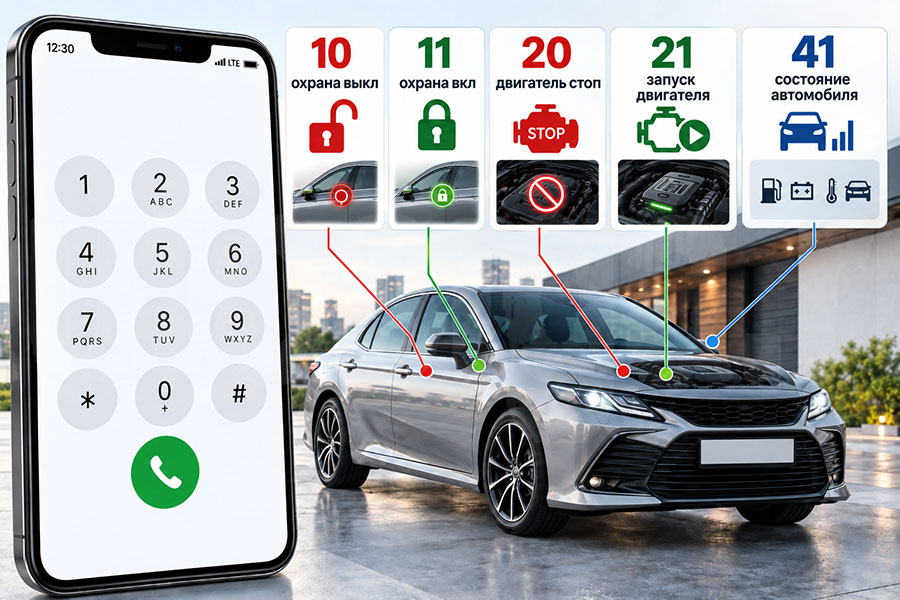 GSM команды StarLine 10 11 20 21 и 41