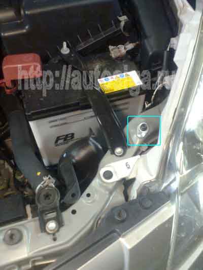 Карта установки Starline А91 на Toyota Spacio 2002