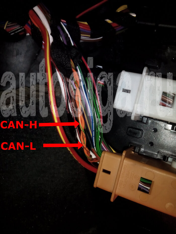 Подключение к can в разъёме BCM Подключение к can