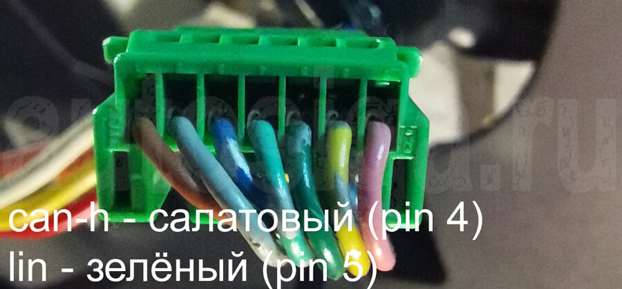 Honda Fit Shuttle Hybrid 2011 – 7-ми контактный разъём под рулём