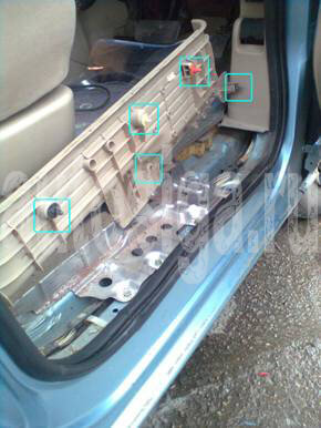 Карта монтажа StarLine A91 на Nissan Serena 2003