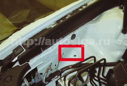 Карта Карта установки автосигнализации на Toyota Camry 2013 АКПП