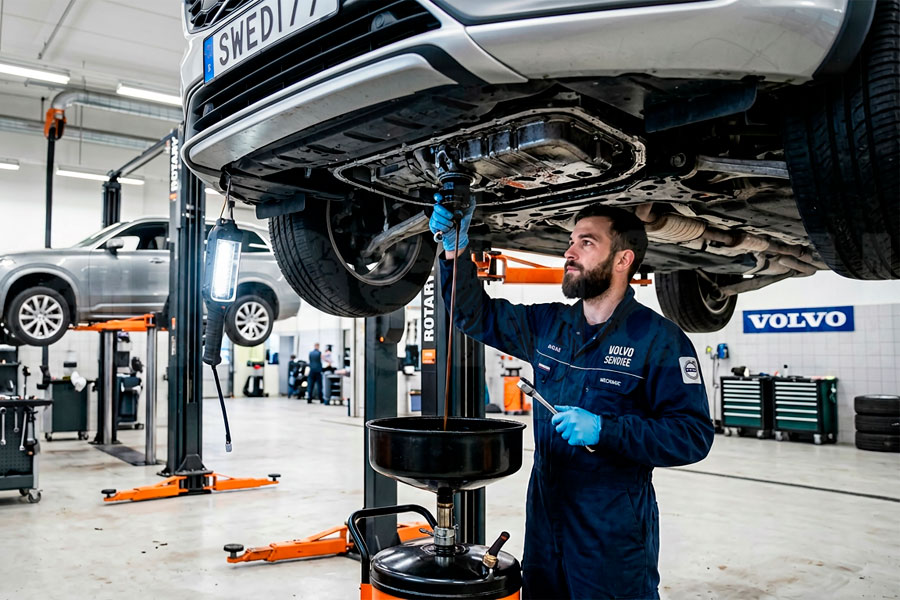 Техническое обслуживание Volvo: замена масла в автосервисе