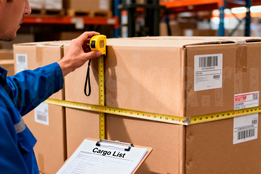 Подготовка груза к перевозке измерение коробок перед доставкой