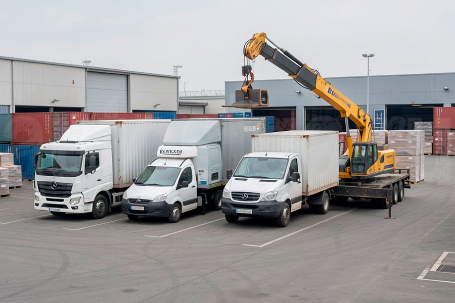 Виды транспорта для грузоперевозки грузовые машины и манипулятор