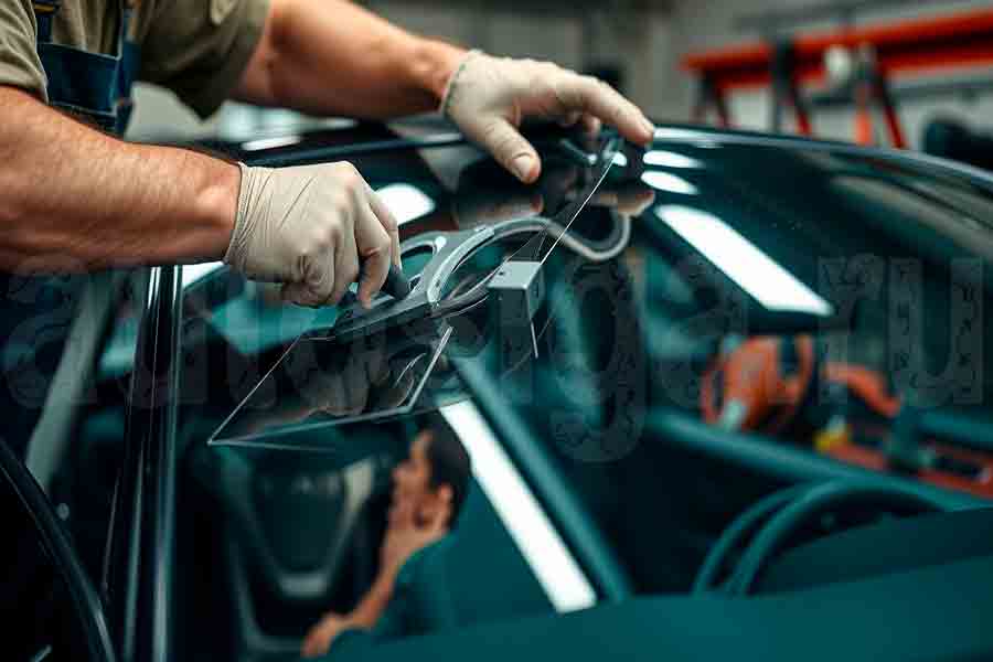 Как происходит установка плёнки на автостёкла Нанесение защитной плёнки на стекло автомобиля