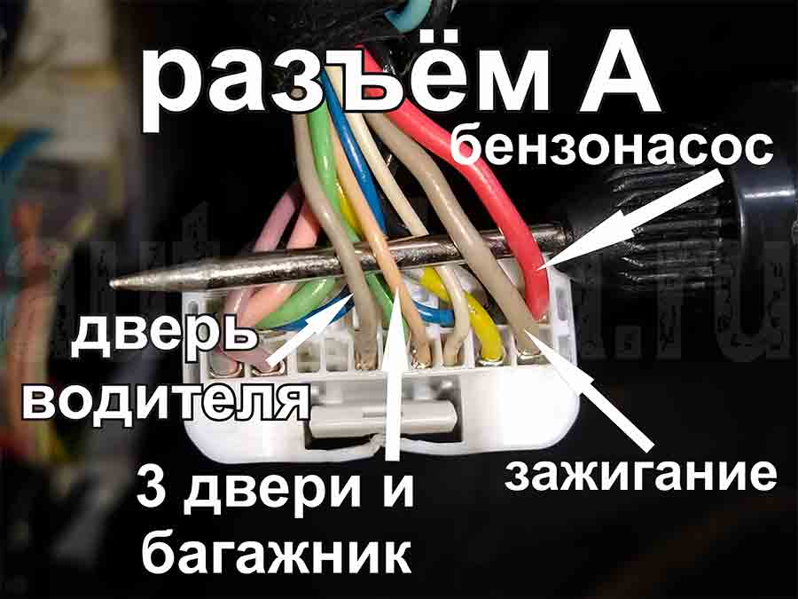 Daihatsu Mira e:S 2013–2017: двери, багажник и бензонасос в разъёме A блока предохранителей