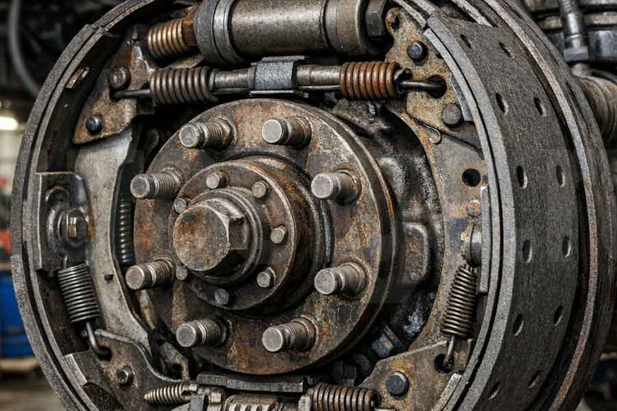 Тормозные колодки грузового автомобиля: барабанная тормозная система