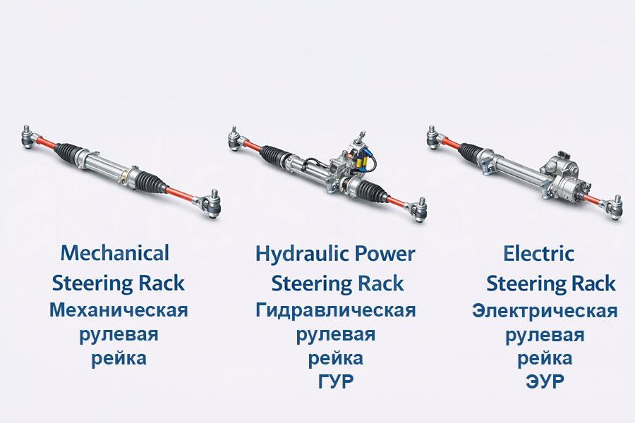 Виды рулевых реек: механическая, гидравлическая, электрическая