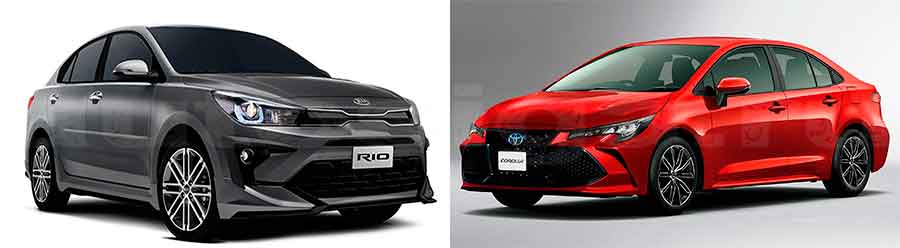 Toyota Corolla и Kia Rio