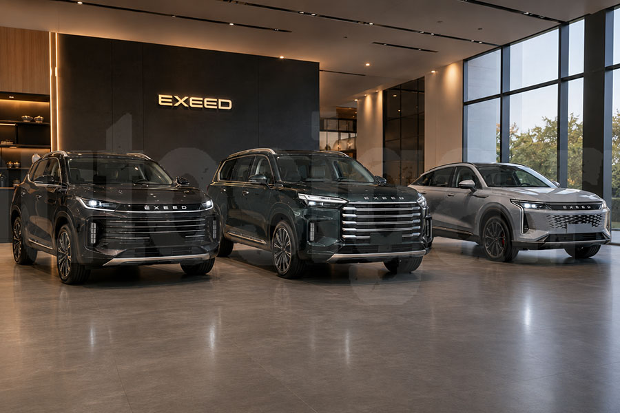 EXEED TXL, VX и RX в автосалоне для сравнения перед покупкой