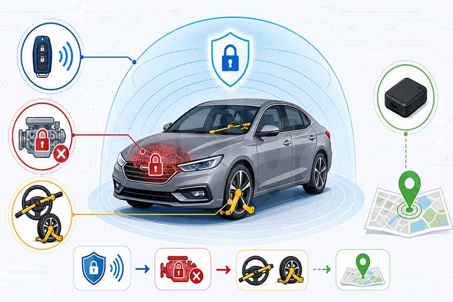 GPS-маяк и автосигнализация как разные слои защиты автомобиля