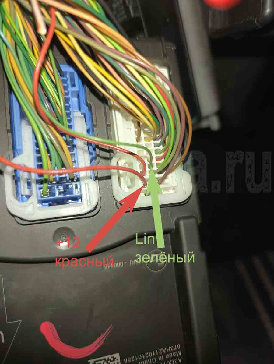 Honda Civic 2022 – LIN шина и питание в блоке BCM