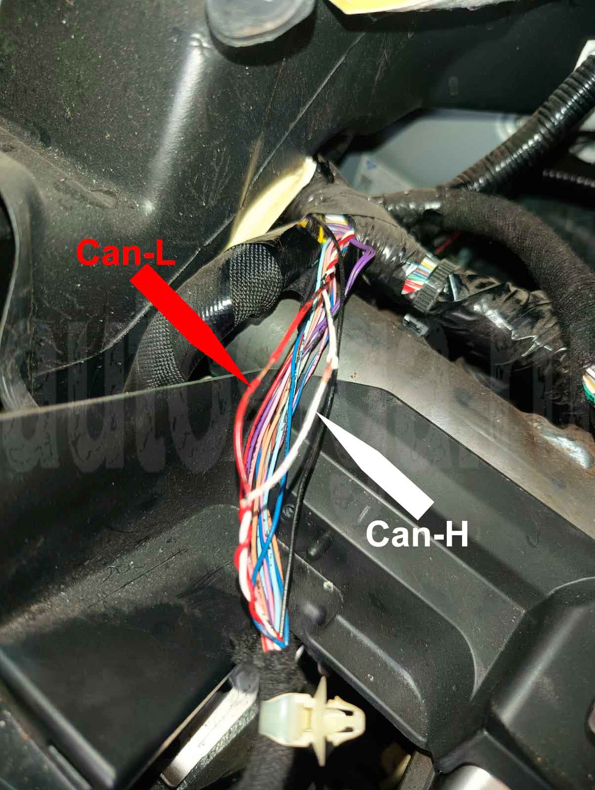 Honda XR-V 2020 – CAN2 на приборной панели Подключение CAN2 на щитке приборов Honda XR-V 2020