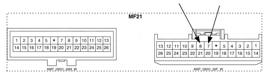 Kia Soul 2012: разъём mf21