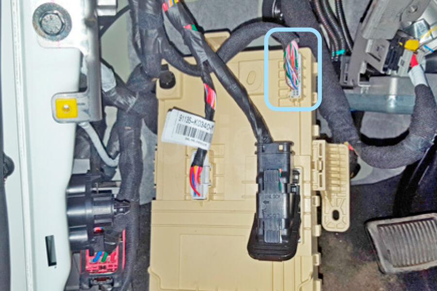 Kia Soul 2019-2023 Разъём ICU-G Киа Соул 2019-2023 Подключение на разъёме ICU-G