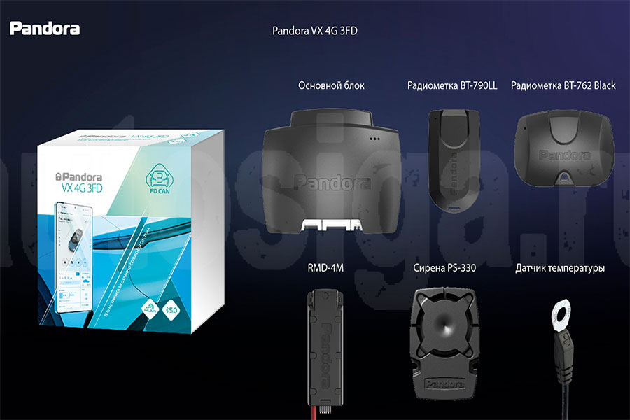 Комплект Pandora VX-4G 3FD Комплект Pandora VX-4G 3FD с основным блоком и модулями
