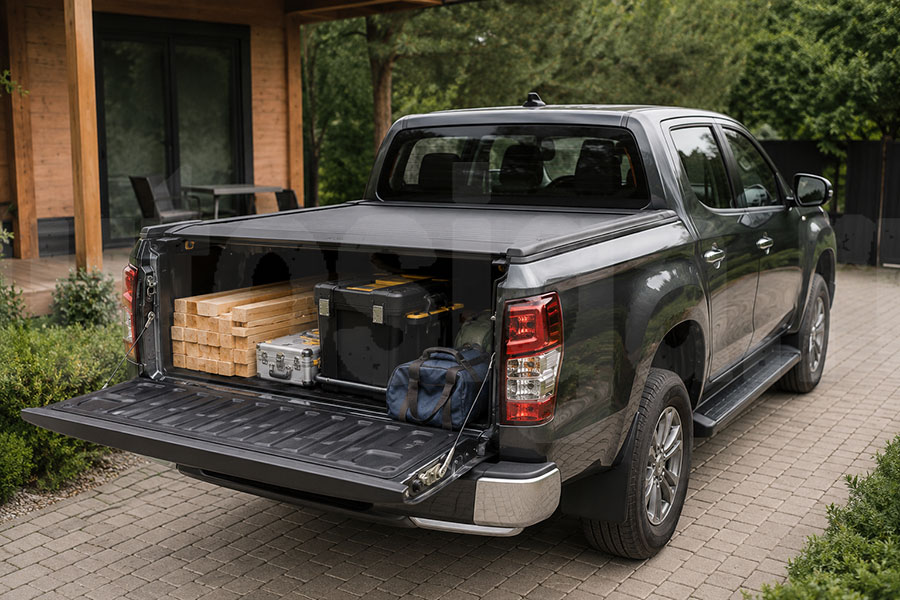 Mitsubishi L200: грузовая платформа, крышка кузова и перевозка вещей Mitsubishi L200: грузовая платформа, крышка кузова и перевозка вещей