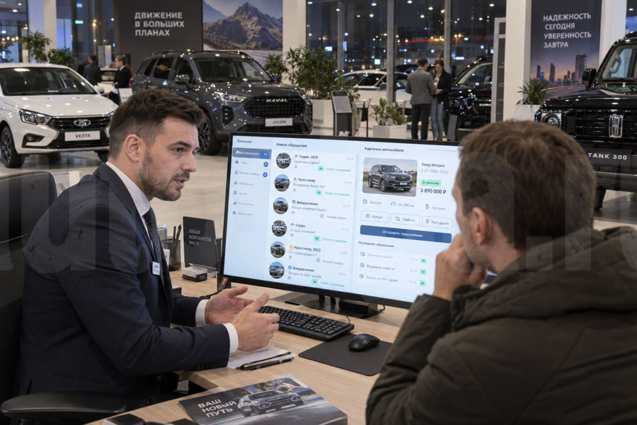 Обработка нескольких чатов покупателей Авто.ру в автосалоне
