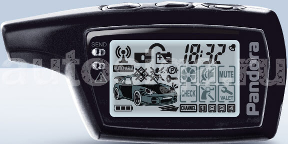 Pandora 3000. Брелок с жк-дисплеем