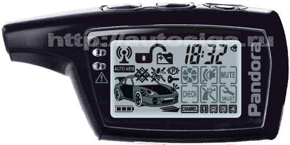 Брелок с ЖК дисплеем автосигнализации Pandora DXL 3000 v.2 Брелок с ЖК дисплеем автосигнализации Pandora DXL 3000 v.2