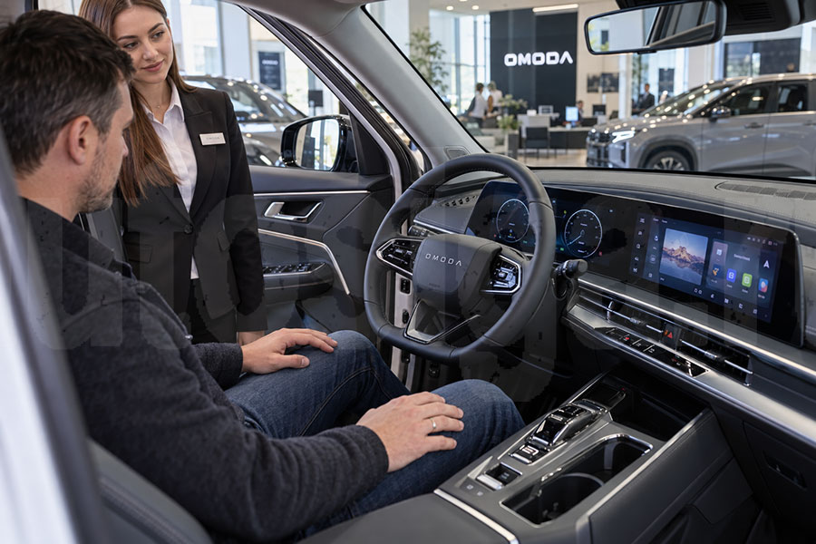 Осмотр салона и комплектации нового кроссовера OMODA C5
