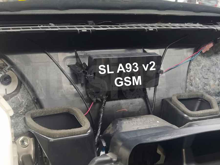 Размещение блока сигнализации на Toyota Ist Toyota Ist XP110 2007–2016: размещение блока сигнализации